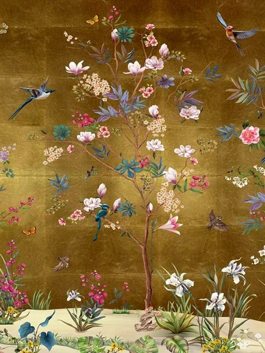 Chinoiserie Illustration Wallpaper