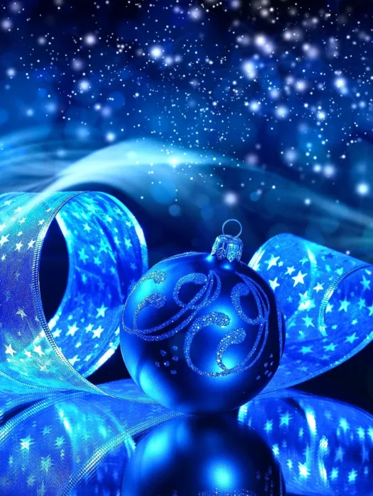 Christmas Blue Wallpaper