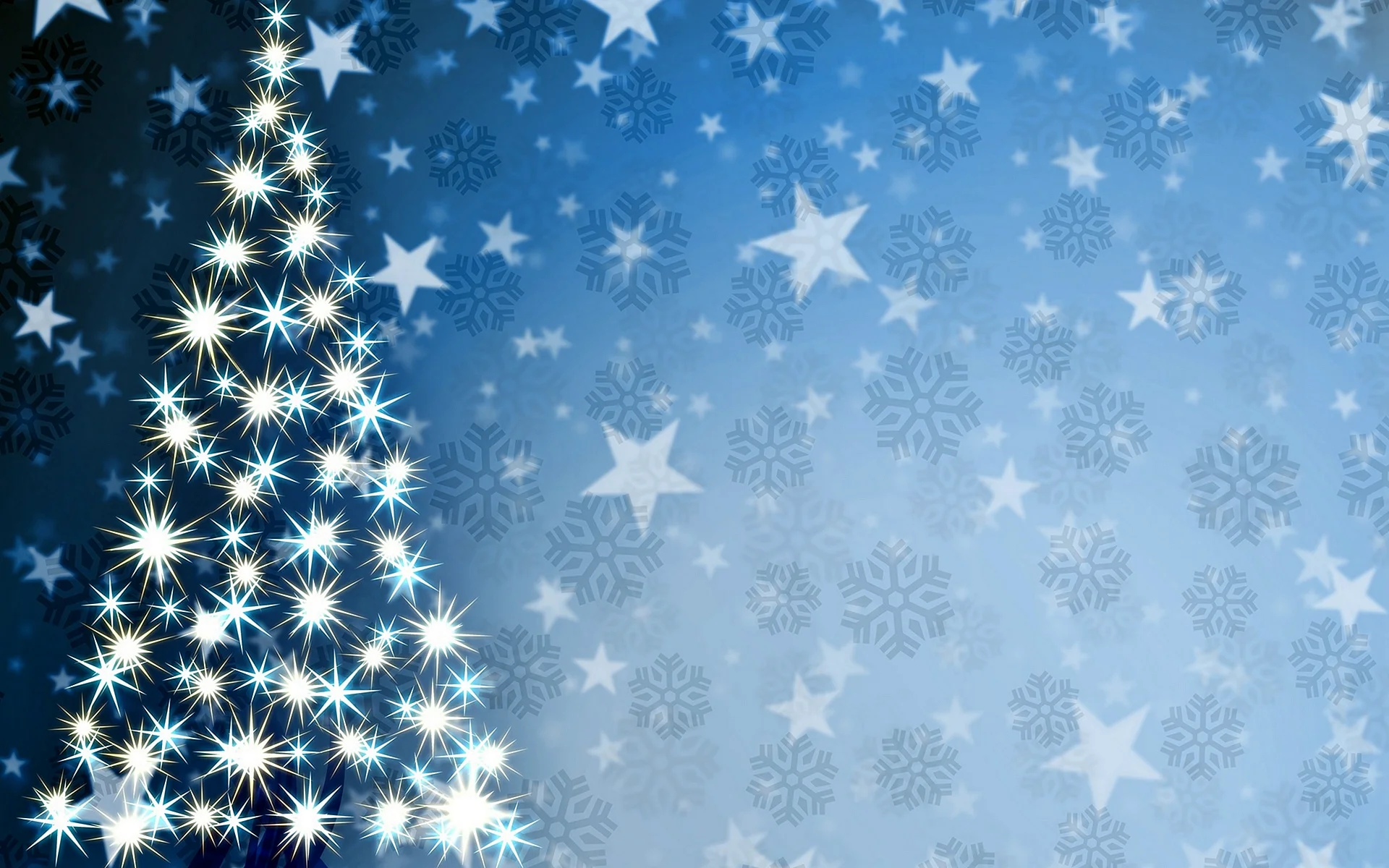 Christmas Blue Background Wallpaper