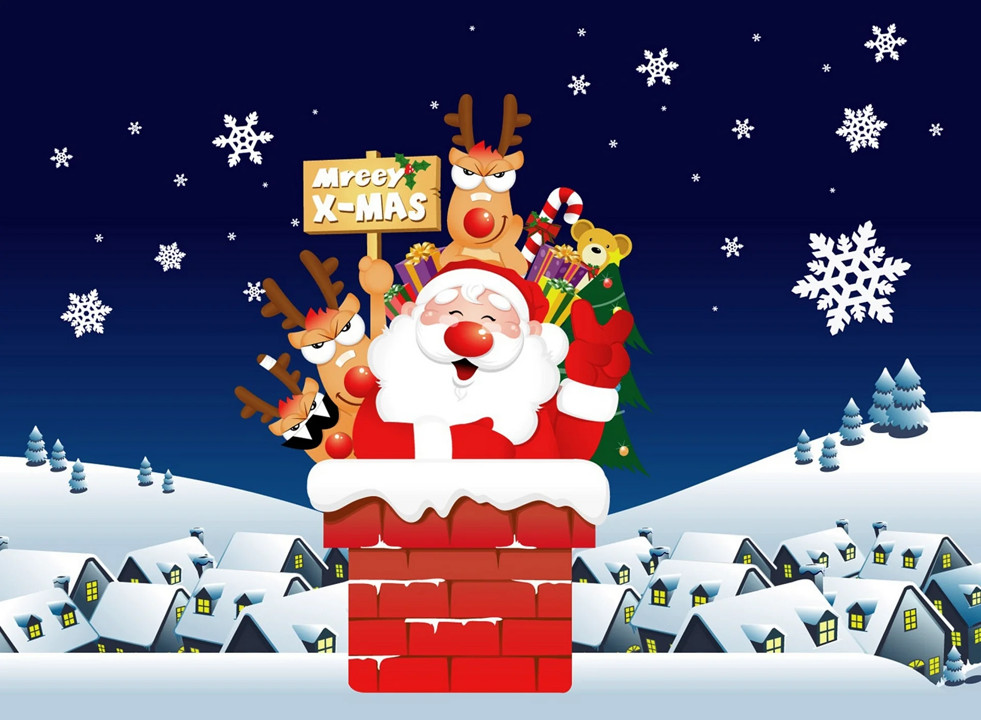 Christmas Cartoon Wallpaper