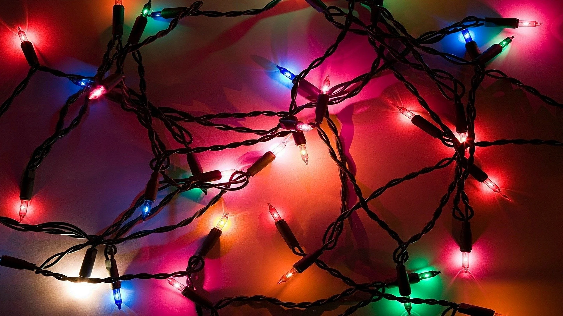 Christmas Neon Lights Wallpaper