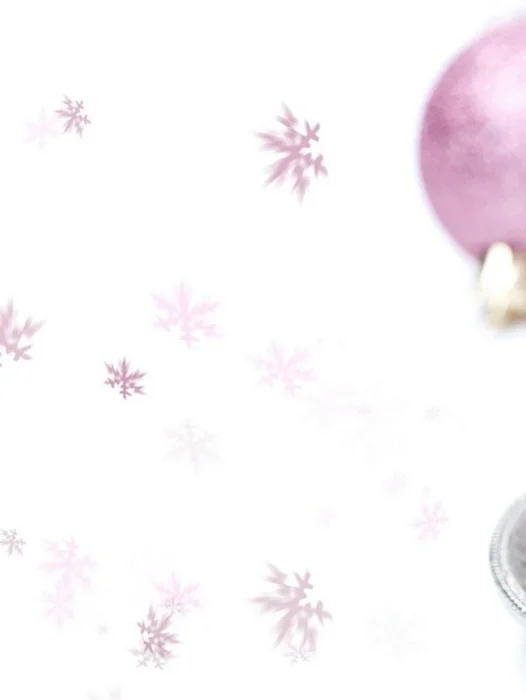 Christmas Pink Background Wallpaper