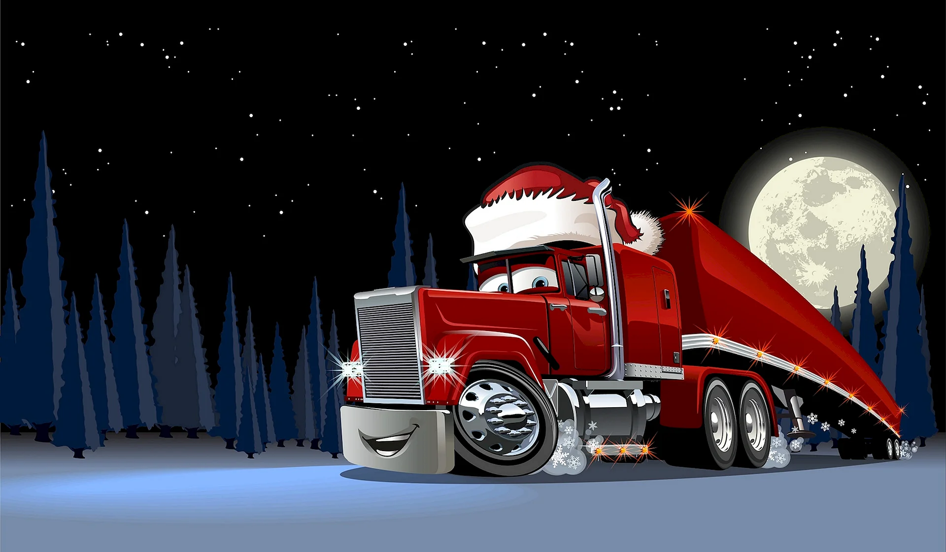 Christmas Santa Truck Wallpaper