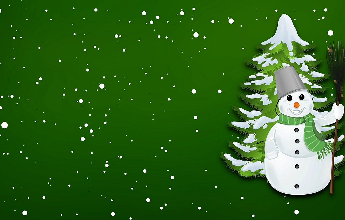 Christmas Snowman Background Wallpaper