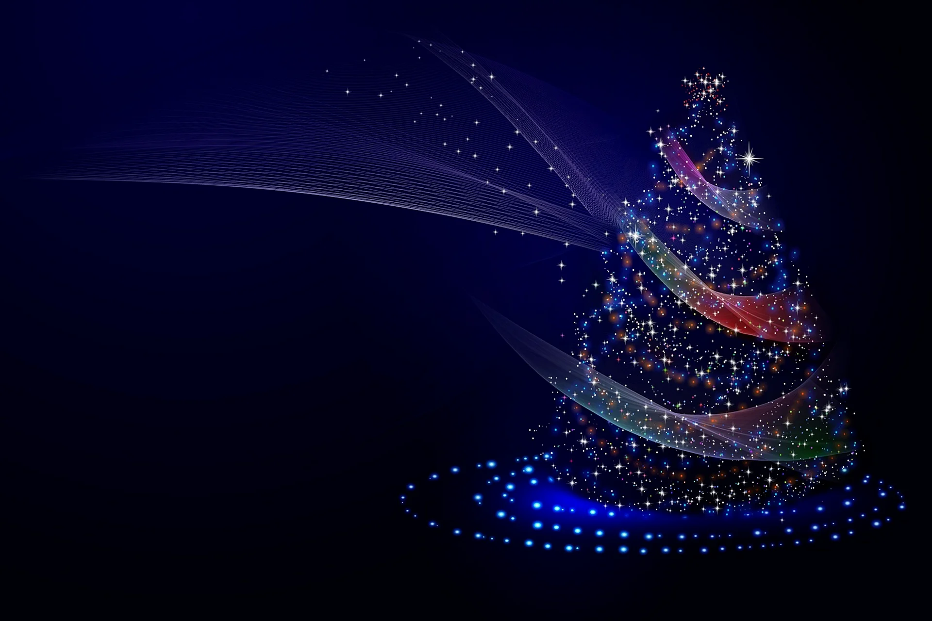 Christmas Tree Blue Wallpaper