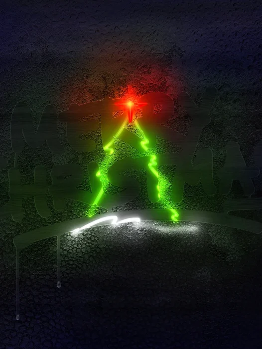 Christmas Tree Neon Wallpaper
