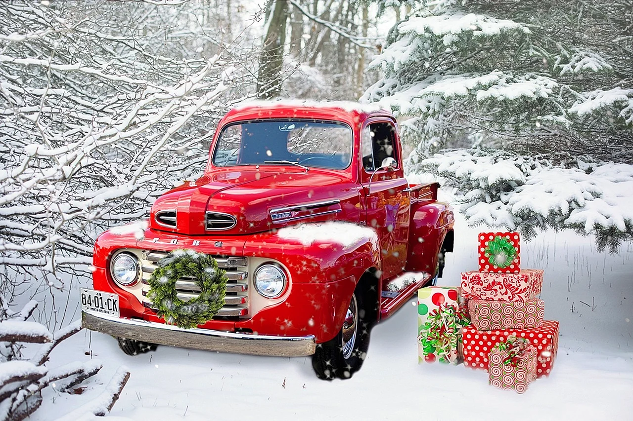 Christmas Truck Wallpaper