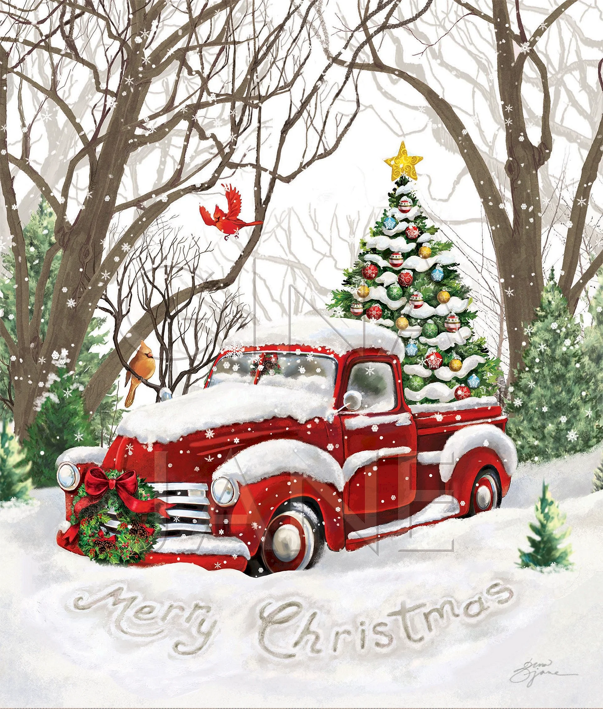 Christmas Truck Wallpaper