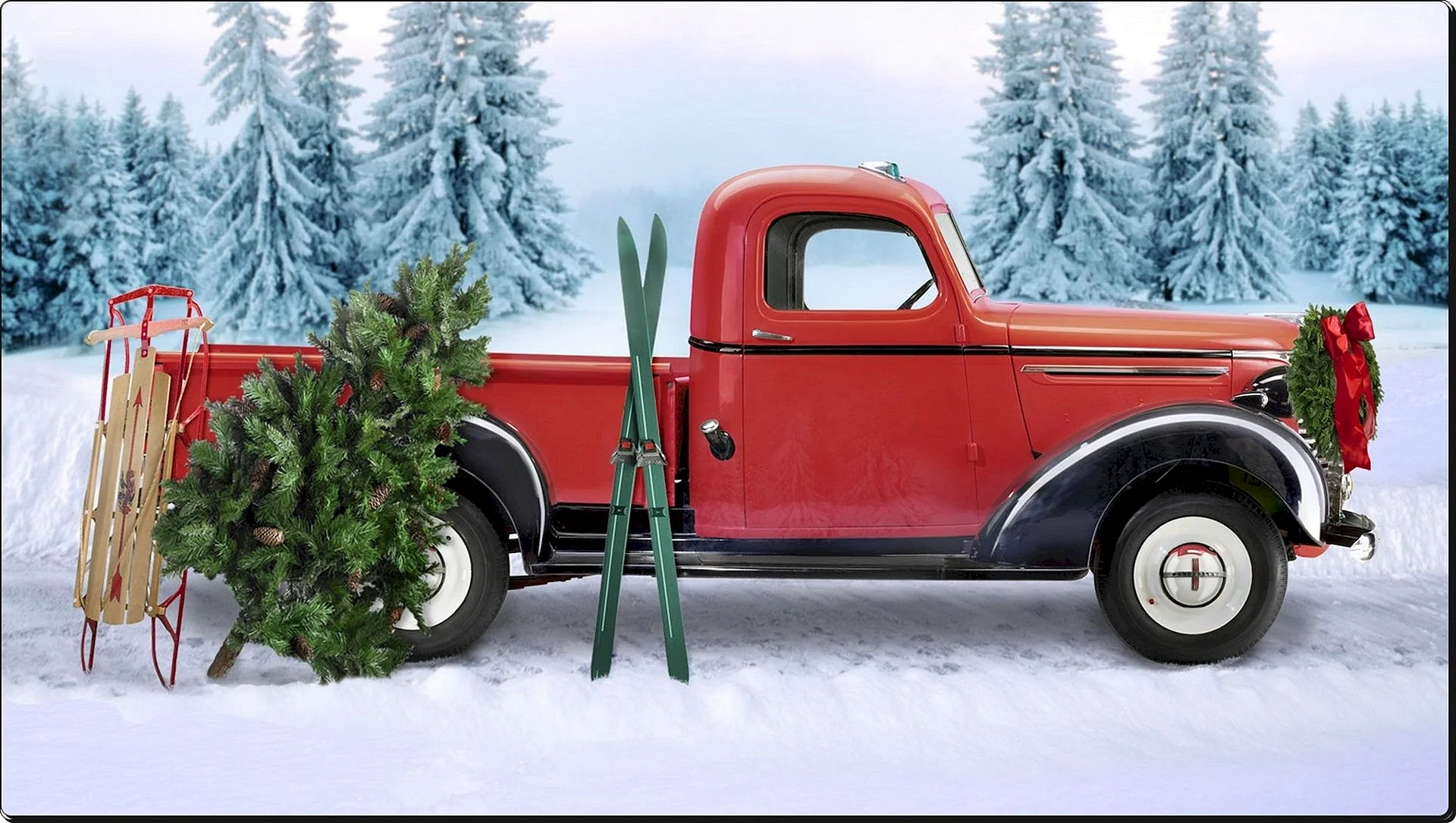 Christmas Truck Wallpaper