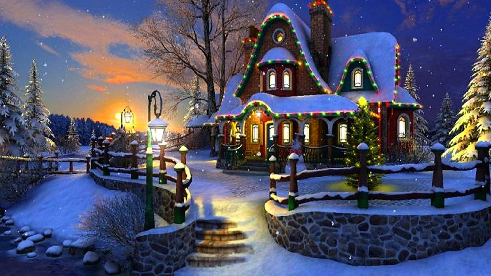 Christmas Village Wallpaper