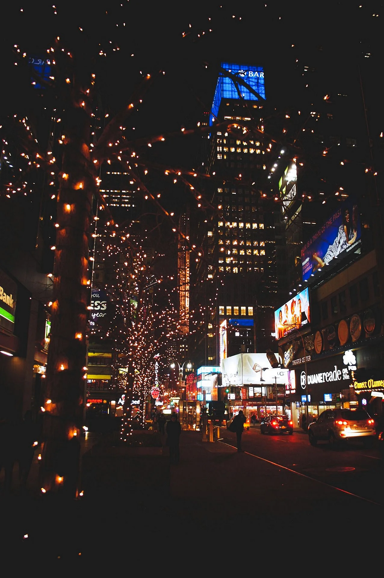 City Christmas Light Wallpaper For iPhone