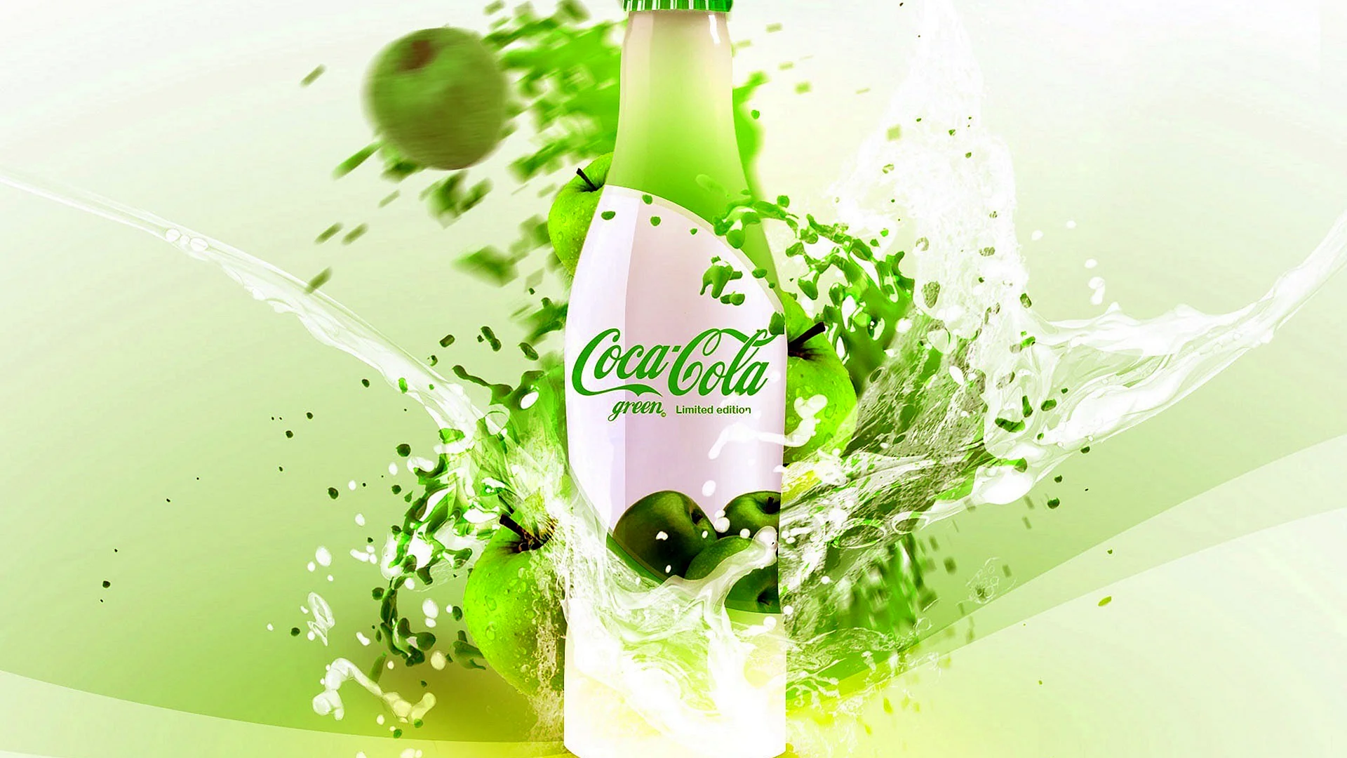 Coca Cola Green Bottles Wallpaper
