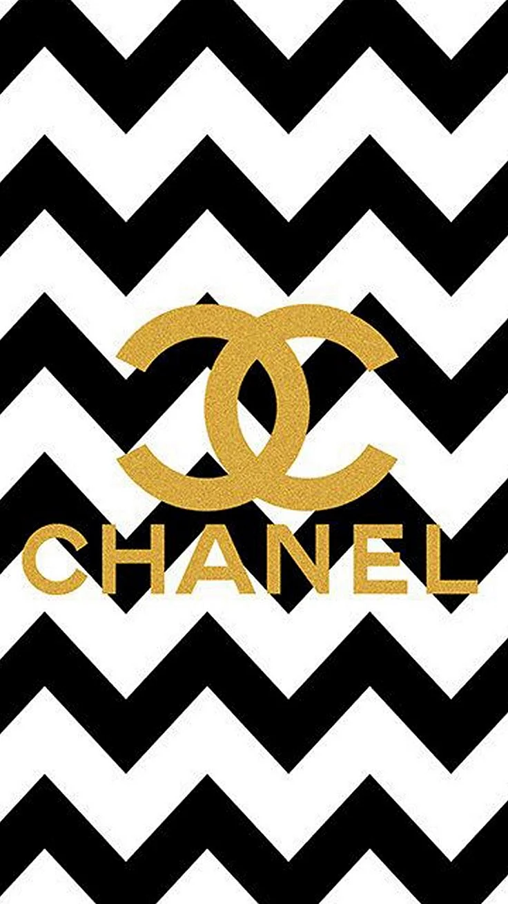 Coco Chanel Gold Logo Wallpaper For iPhone