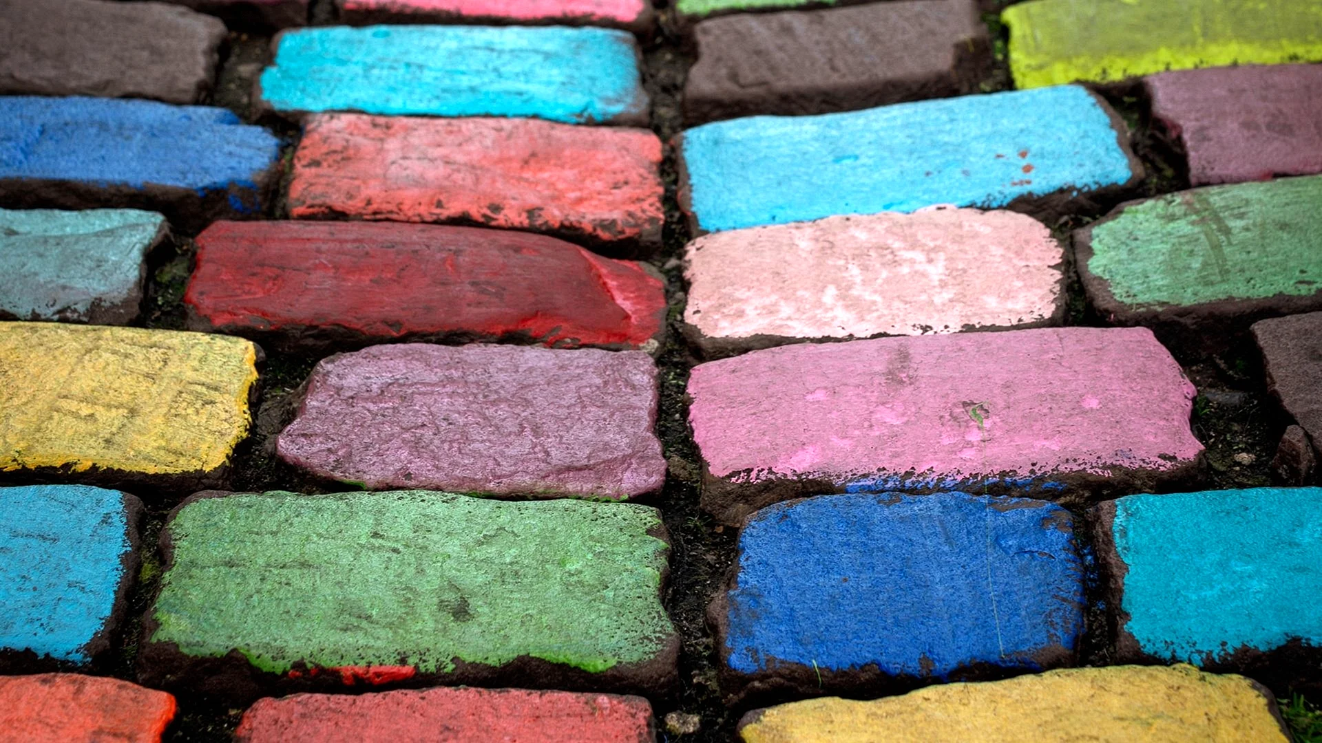 Colored Bricks Wallpaper