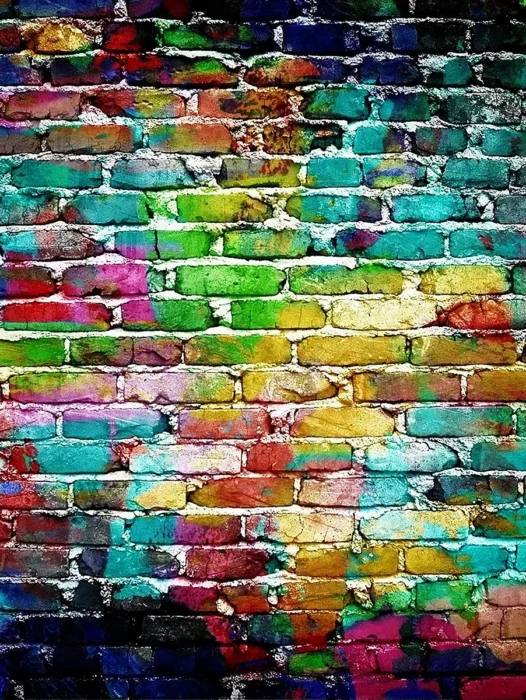Colorful Brick Wall Wallpaper