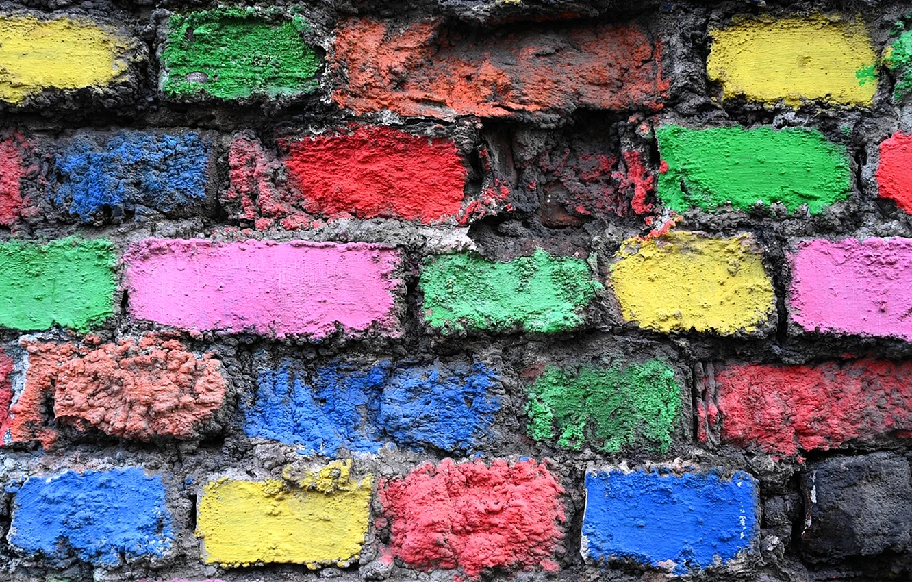 Colorful Bricks Wallpaper
