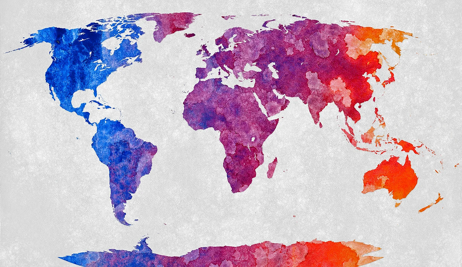 Colorful Watercolor World Map Wallpaper