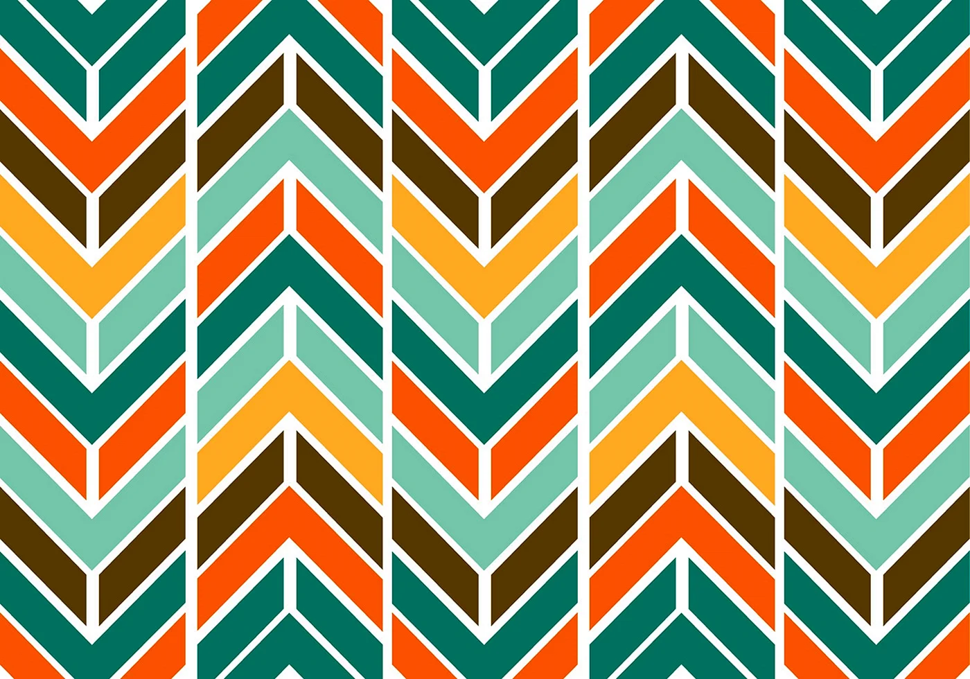 Colour Zigzag Pattern Wallpaper