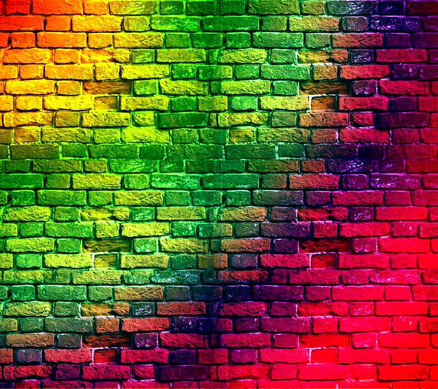 Colourful Brick Wall Wallpaper