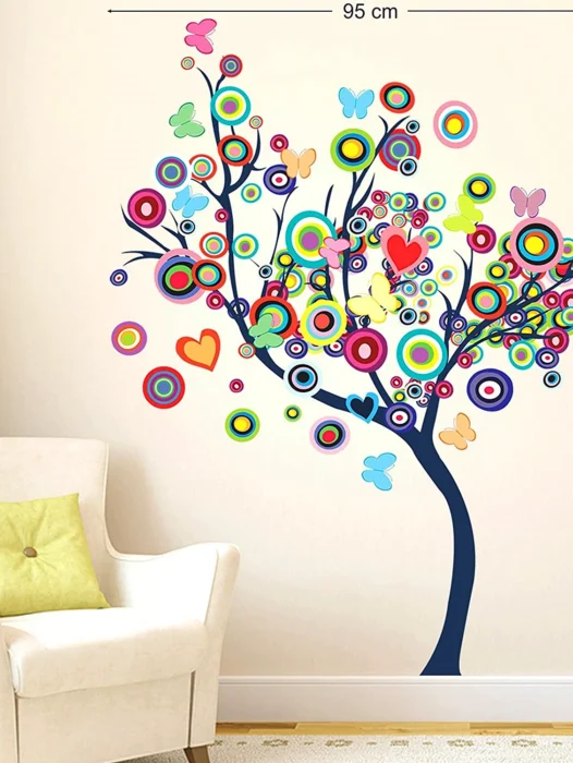 Colourful Tree Designs Wallpaper