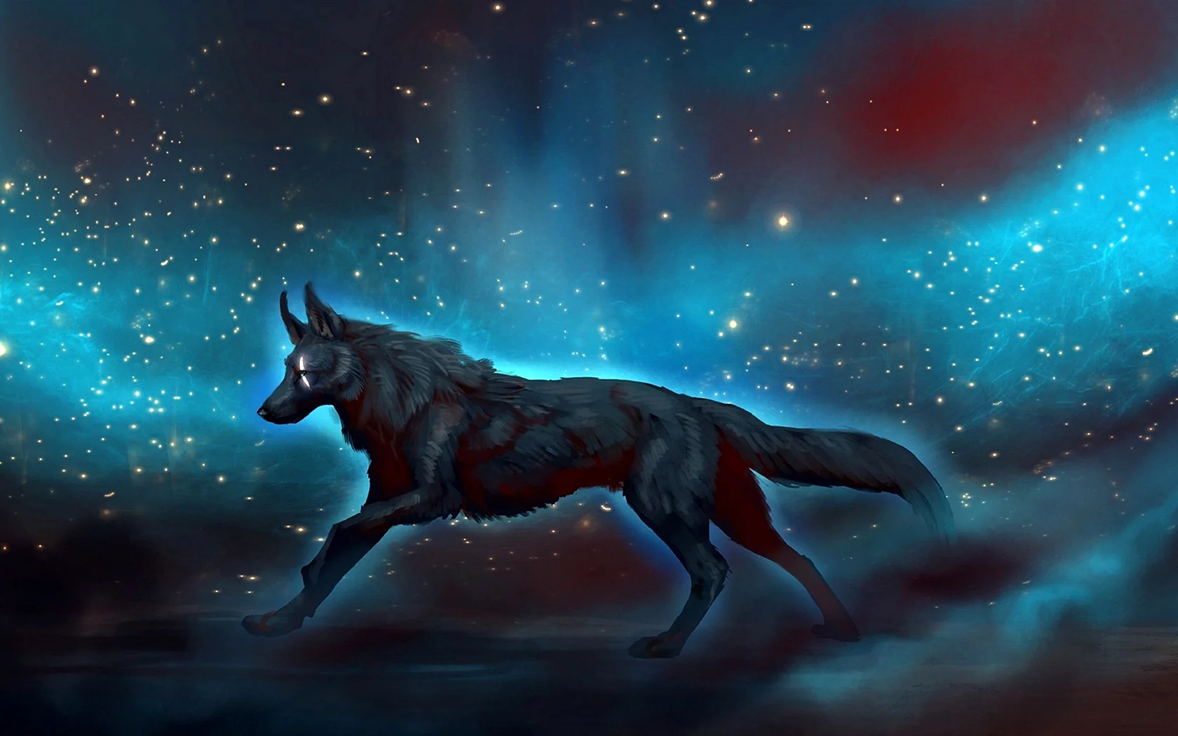 Cosmic Wolf Wallpaper