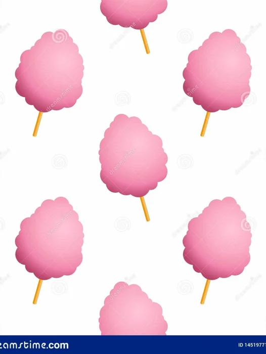 Cotton Candy White Background Wallpaper
