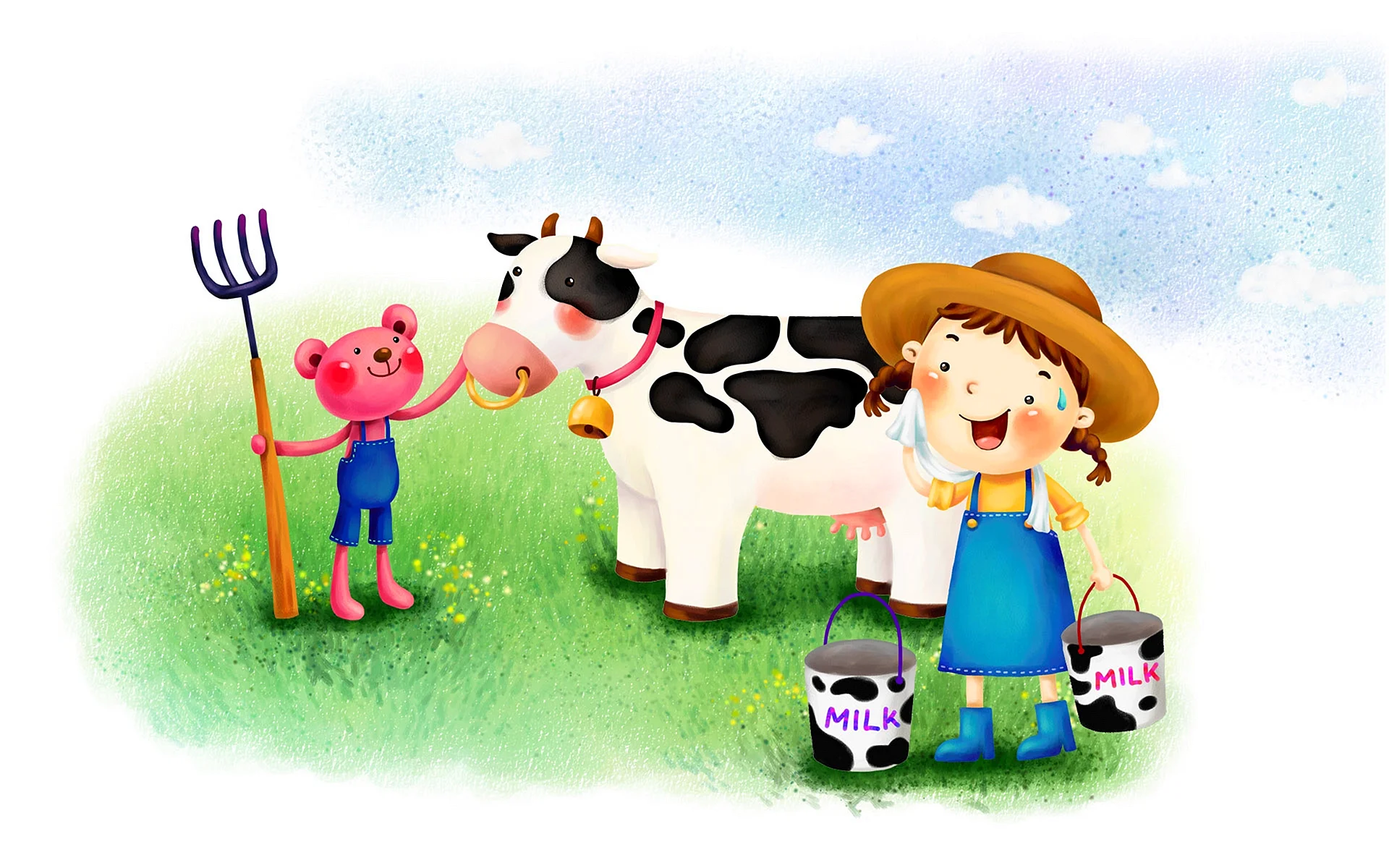 Cow Cartoon Wallpaper