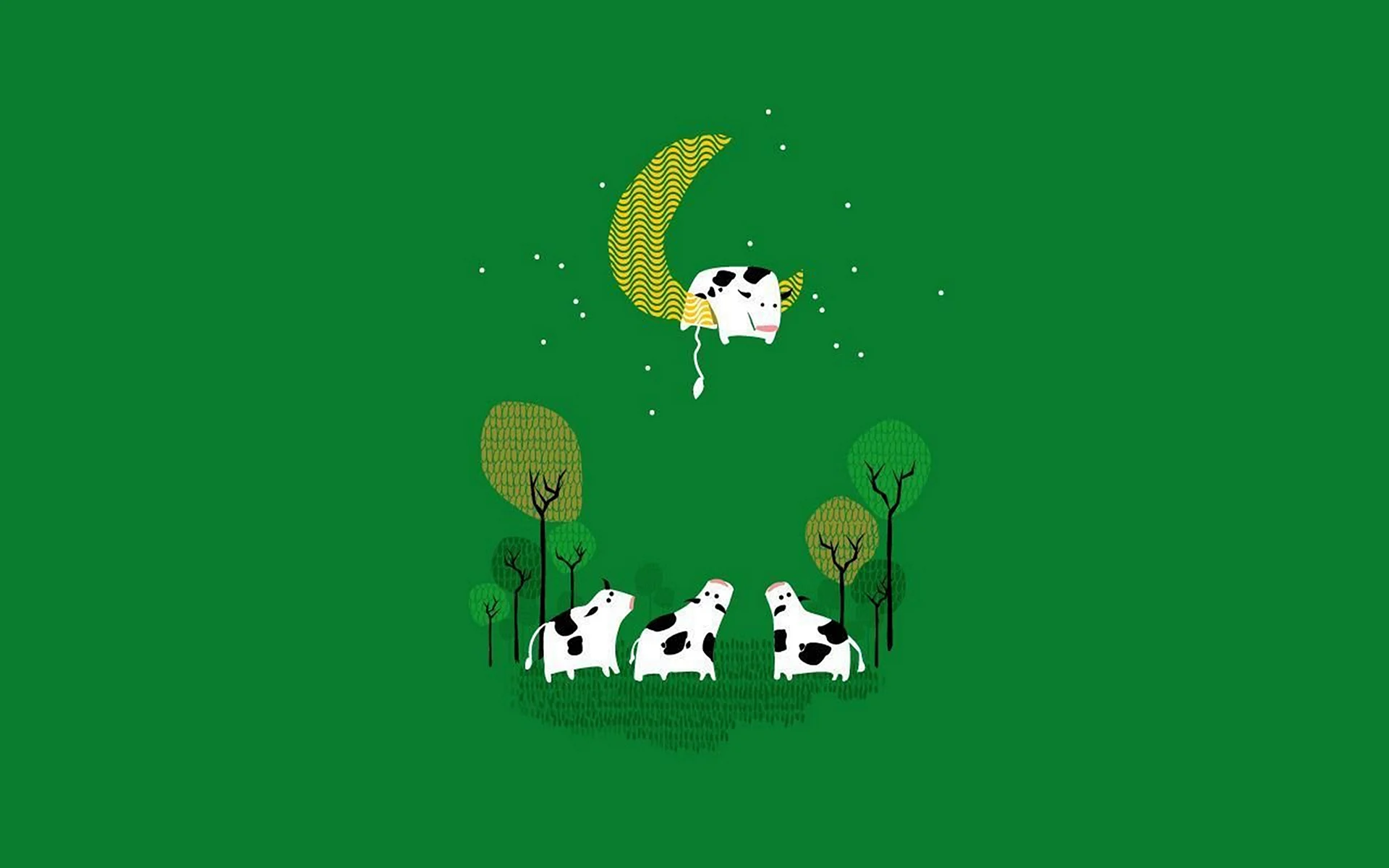 Cow Minimalist Wallpaper