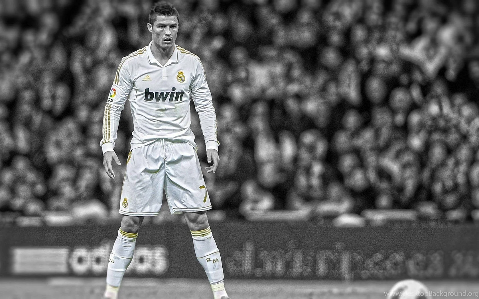 Cristiano Ronaldo Black And White Wallpaper