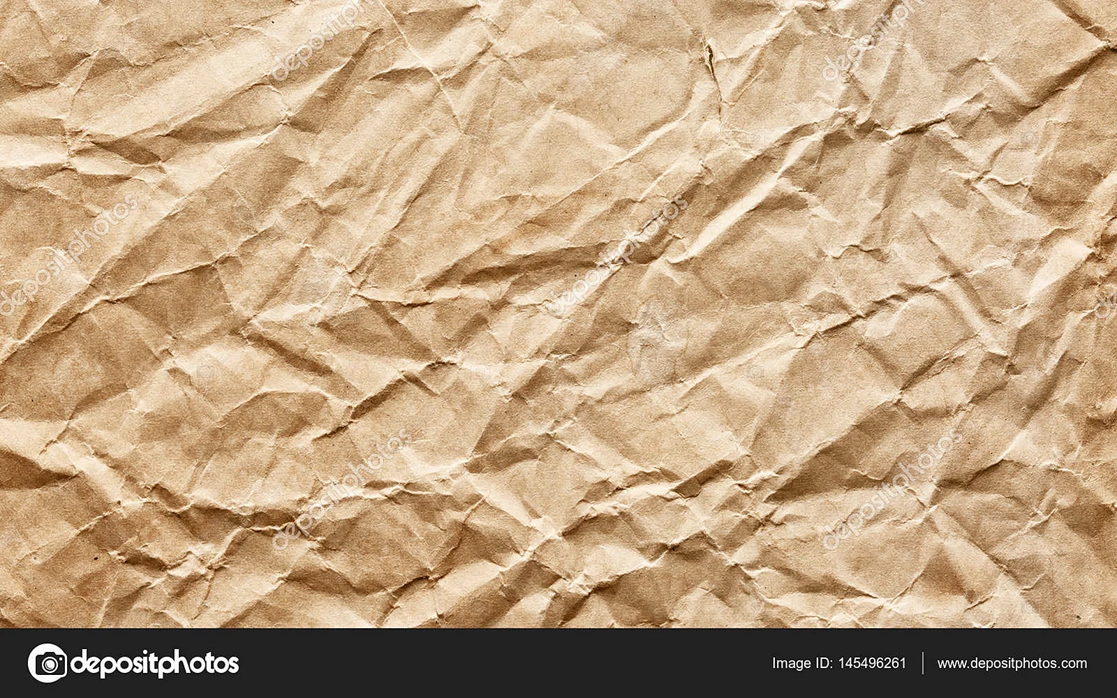 Crumpled Kraft Paper Wallpaper