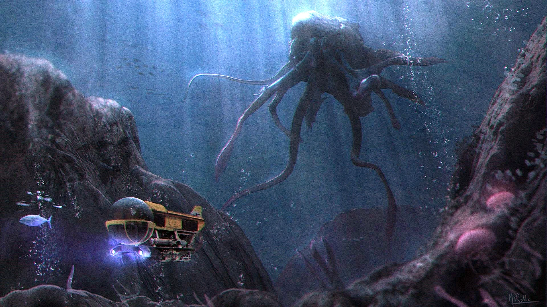 Cthulhu Underwater Wallpaper