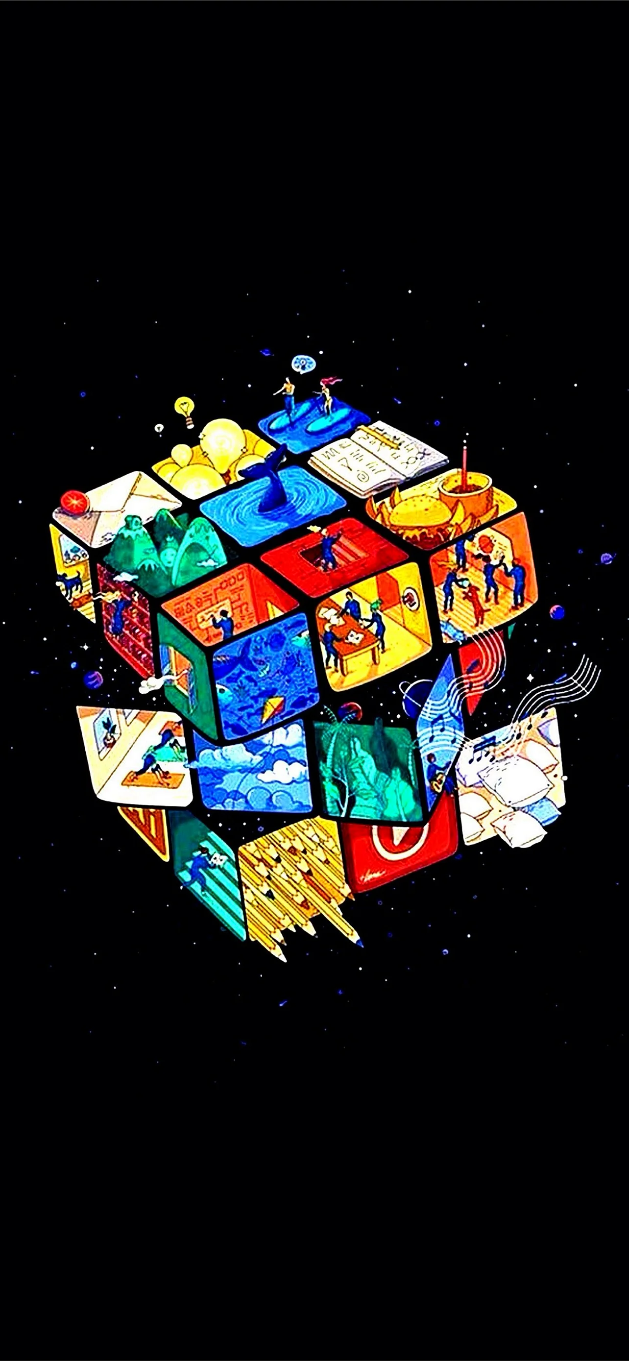Cubo Rubik Wallpaper for iPhone 13 Pro Max