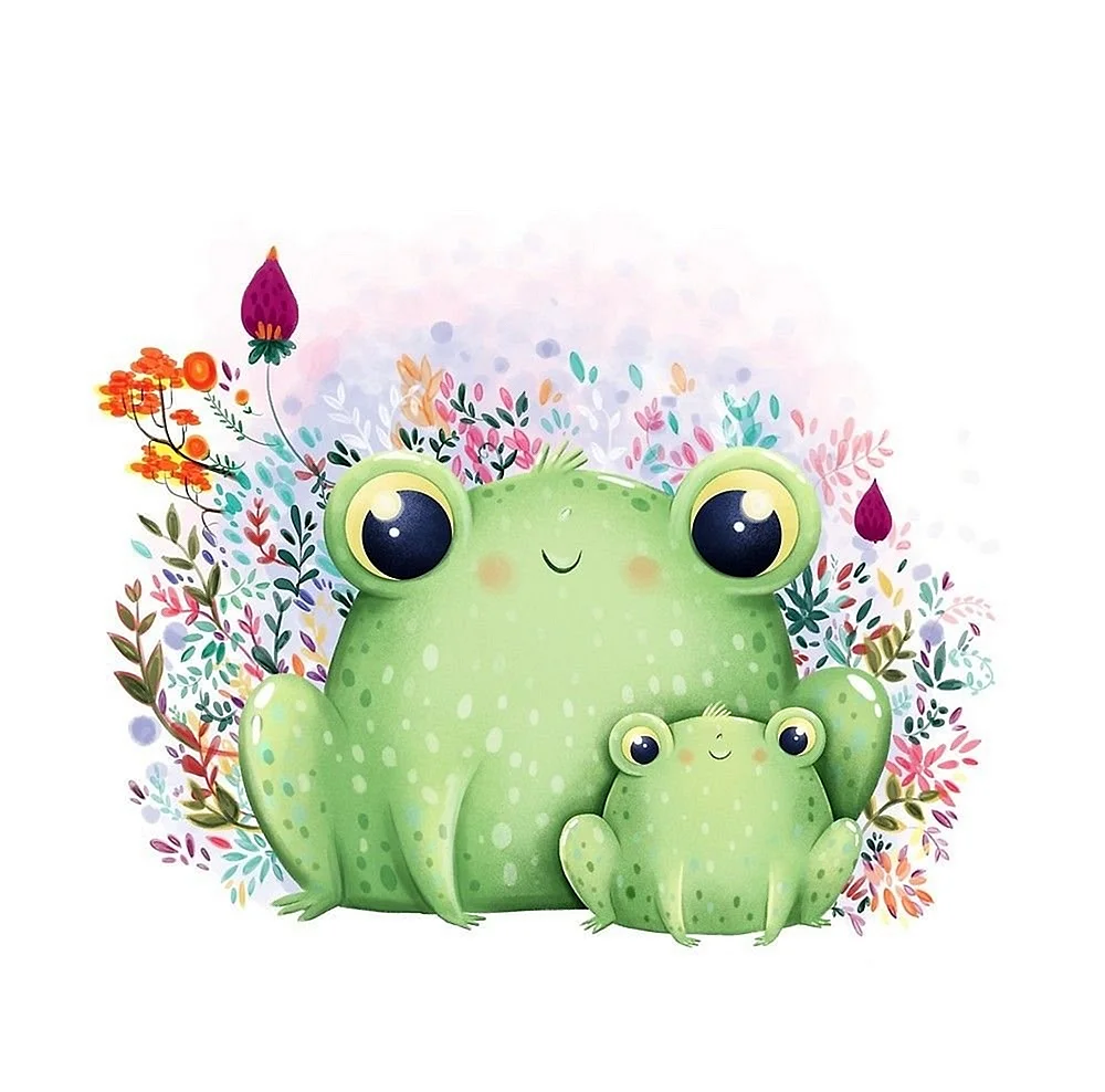 Cute Frog Art Wallpaper