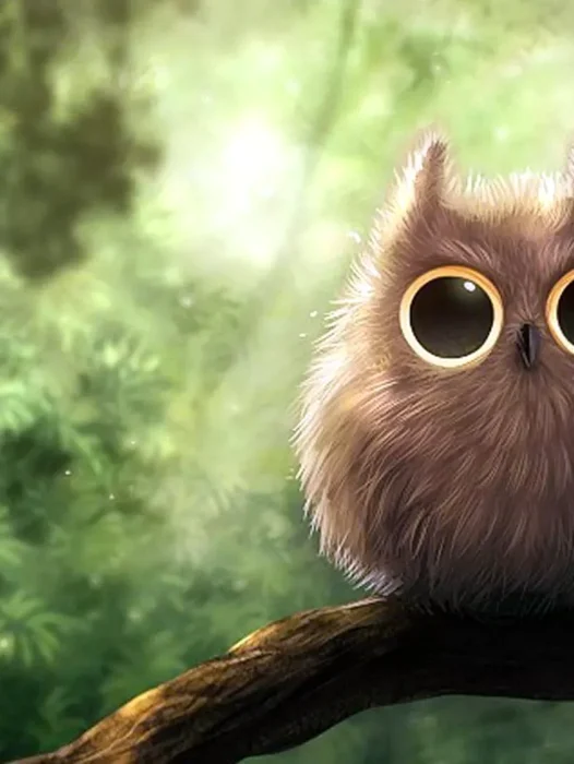 Cute Owl Isolated Wallpaper