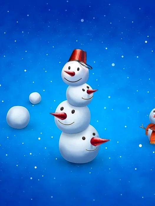 Cute Snowman Wallpaper
