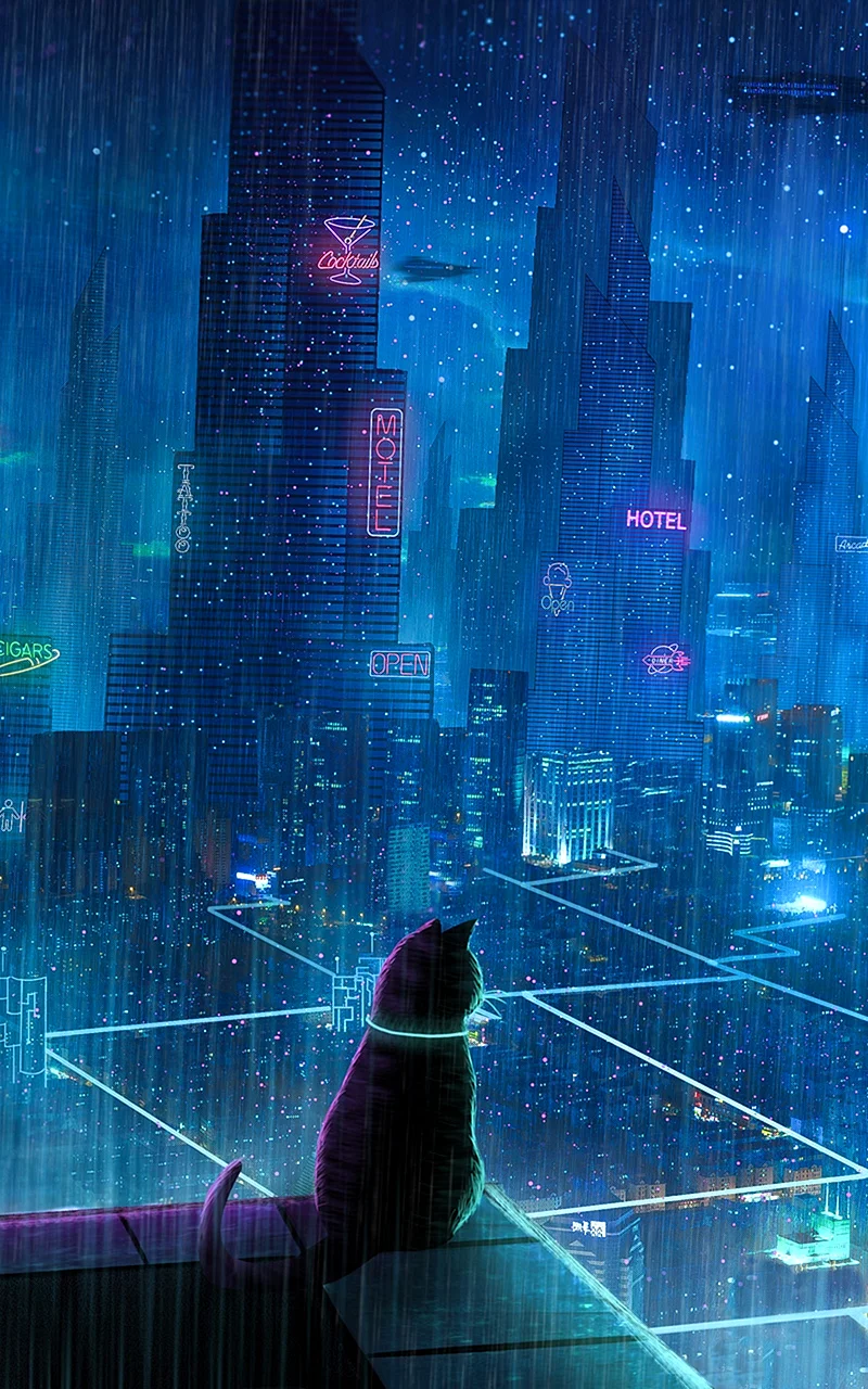 Cyberpunk City 4к Wallpaper For iPhone