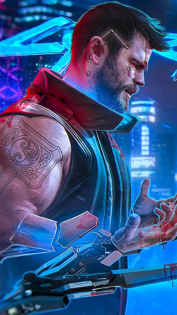 Cyberpunk Hero Wallpaper For iPhone