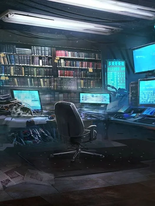 Cyberpunk Room Wallpaper