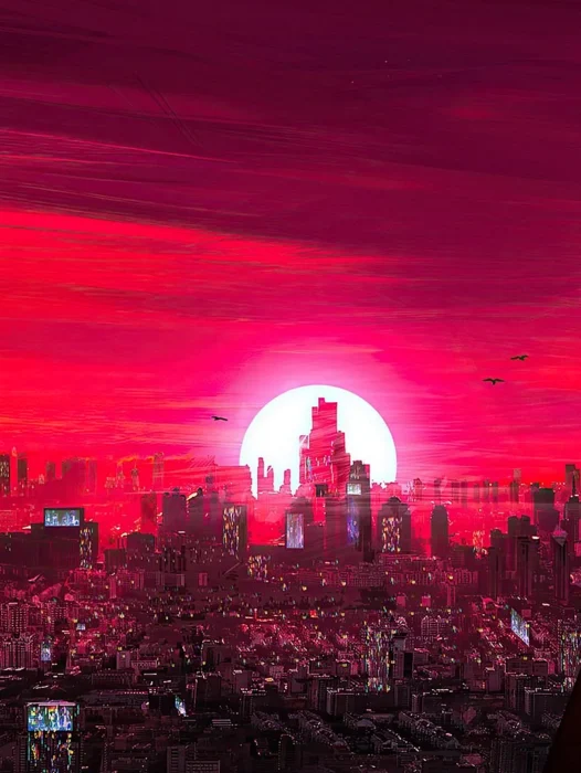Cyberpunk Sunset Wallpaper