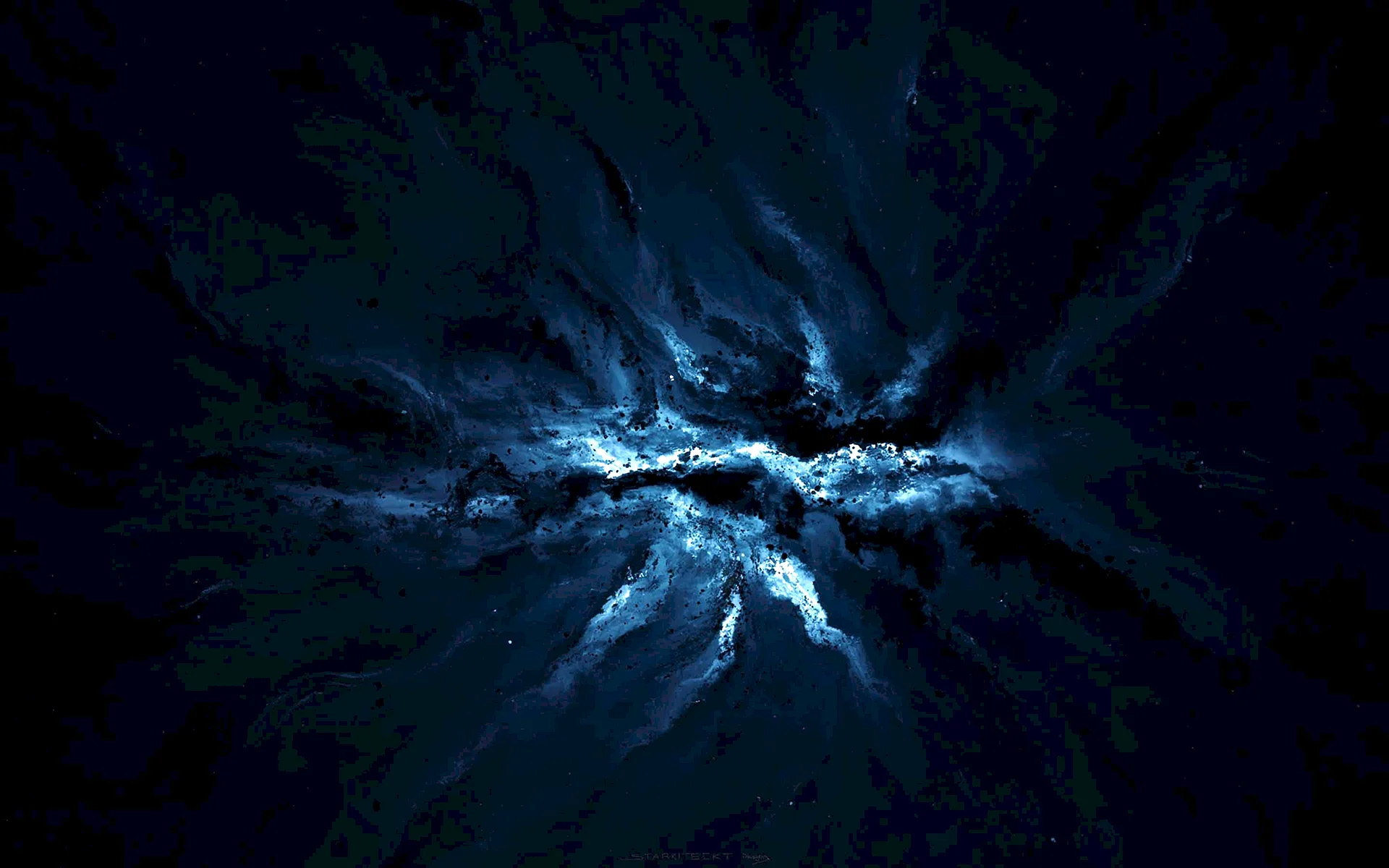 Dark Blue Art Wallpaper