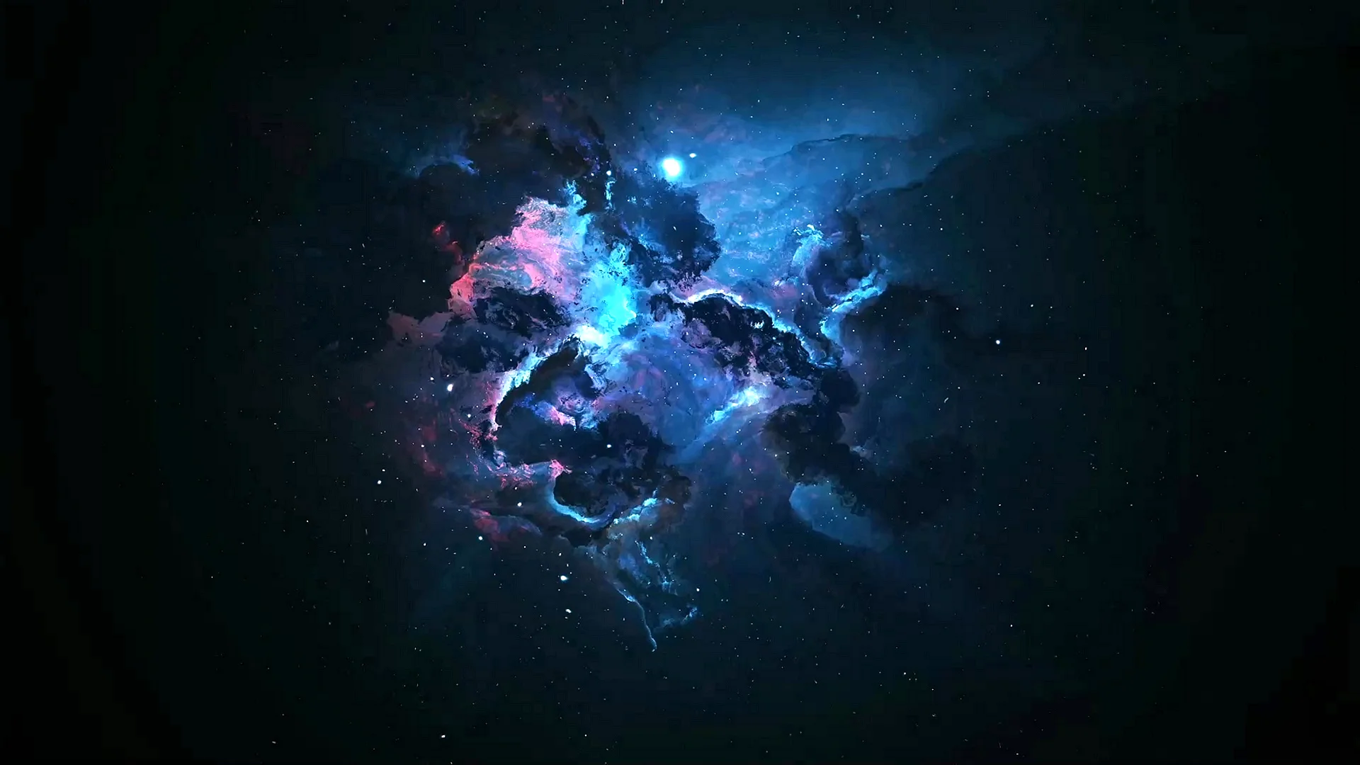 Dark Blue Galaxy Wallpaper
