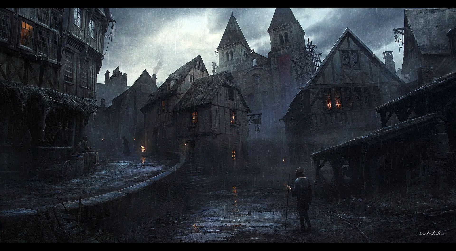 Dark Fantasy City Wallpaper