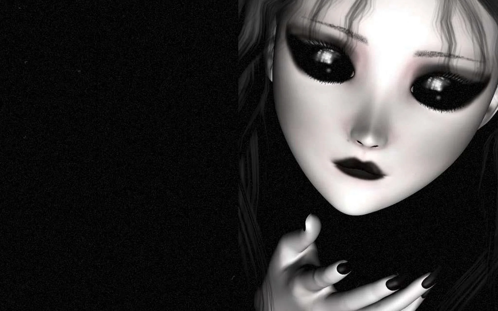 Dark Gothic Style Doll Wallpaper