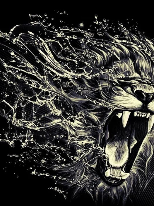 Dark Lion Art Wallpaper