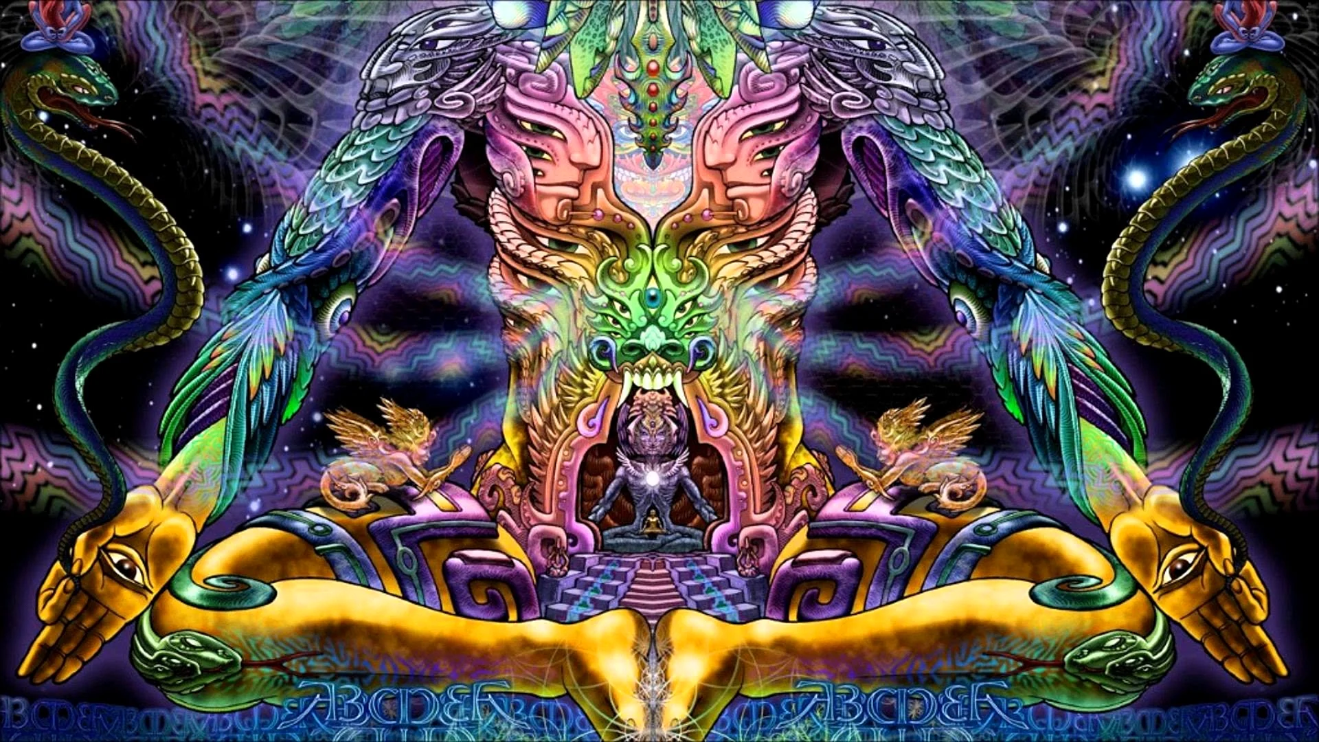 Dark Psychedelic Art Wallpaper