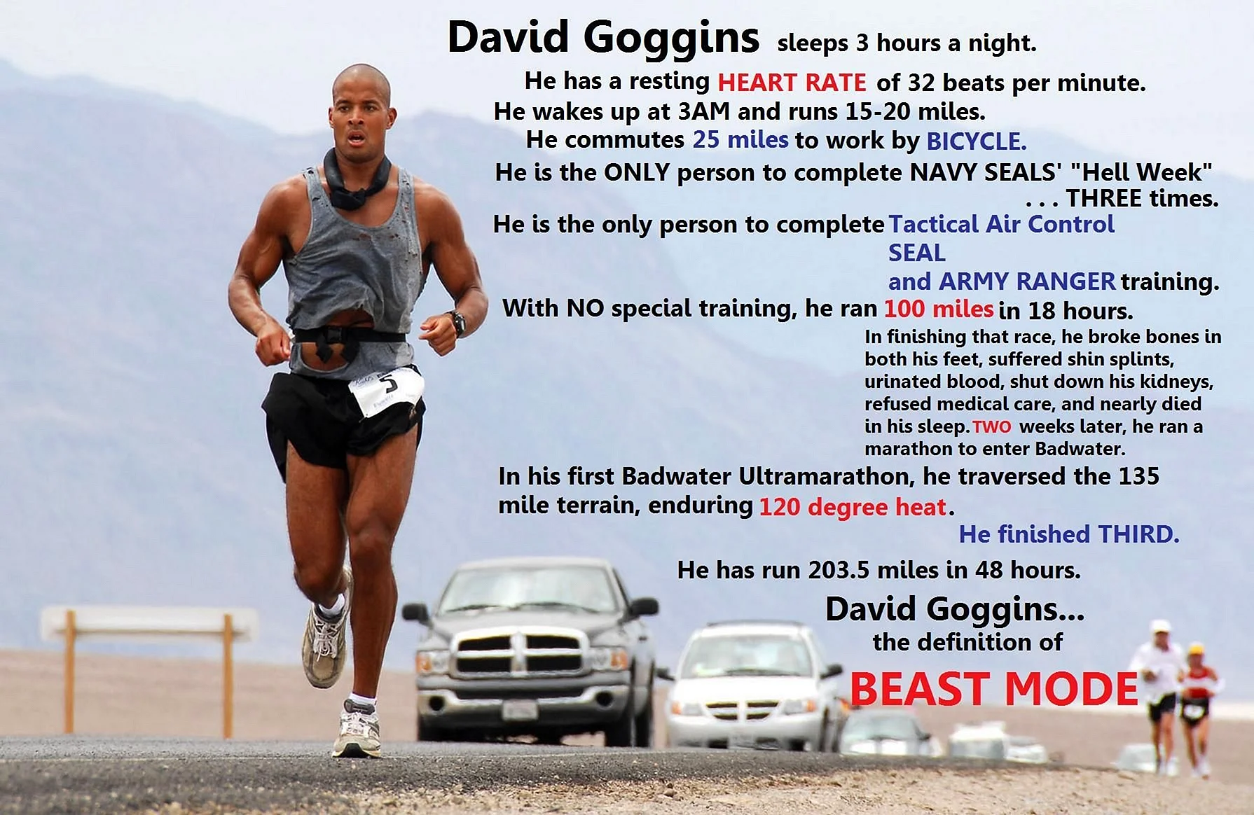 David Goggins Running Wallpaper