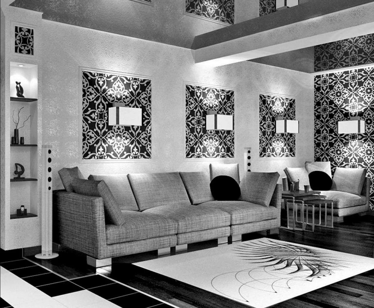 Decor Black and White Wallpaper