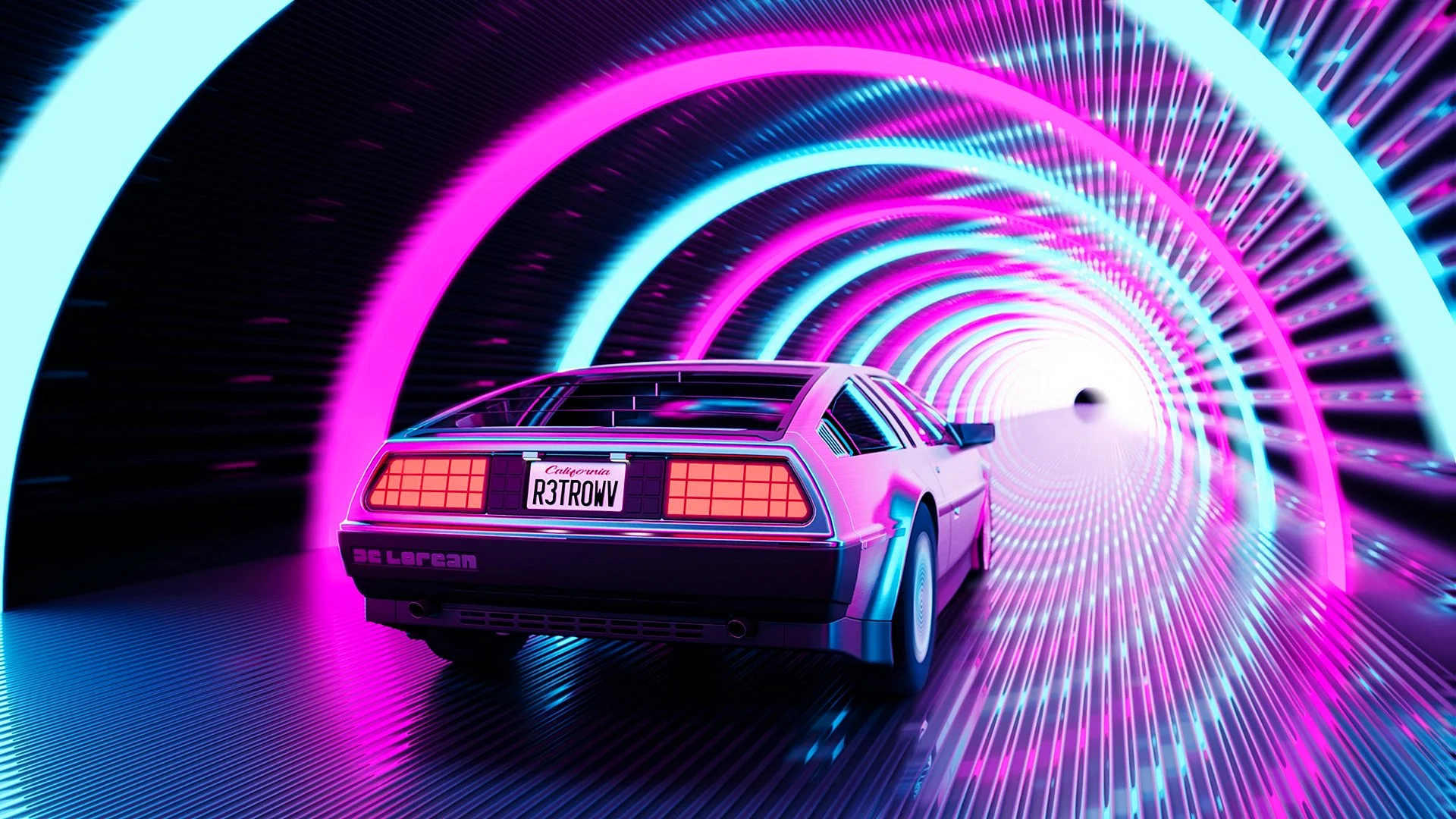 Delorean 4K Wallpaper