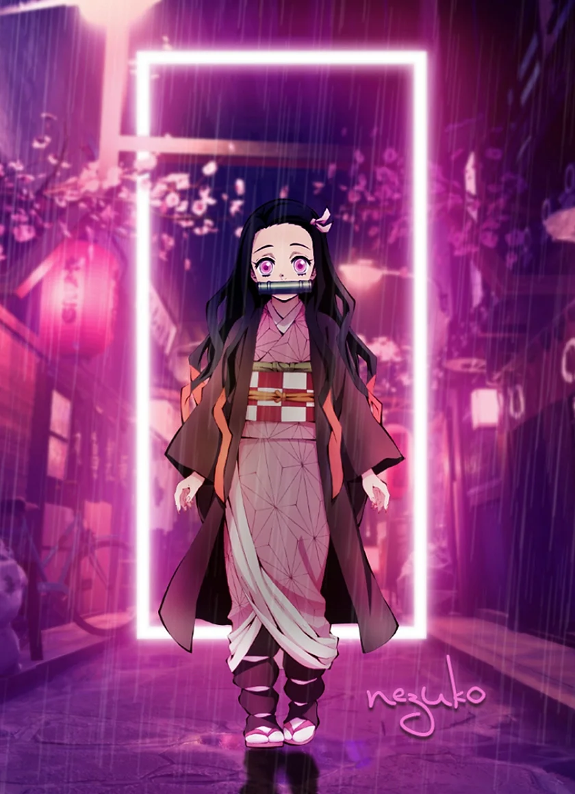 Demon Slayer Nezuko Demon Wallpaper For iPhone