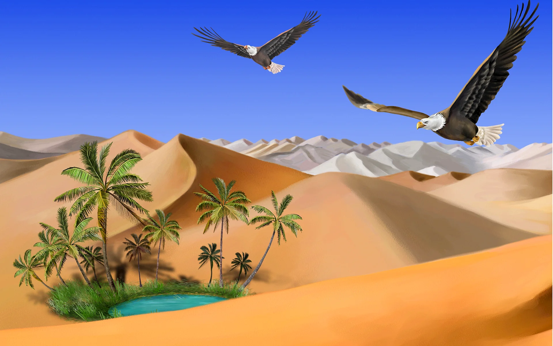 Desert Oasis Wallpaper